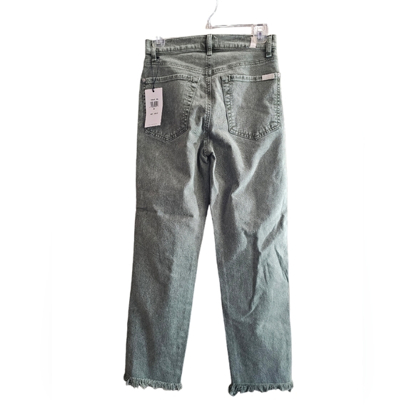 7 For All Mankind High Waist Cropped Straight Jeans NWT - Picture 2 of 11